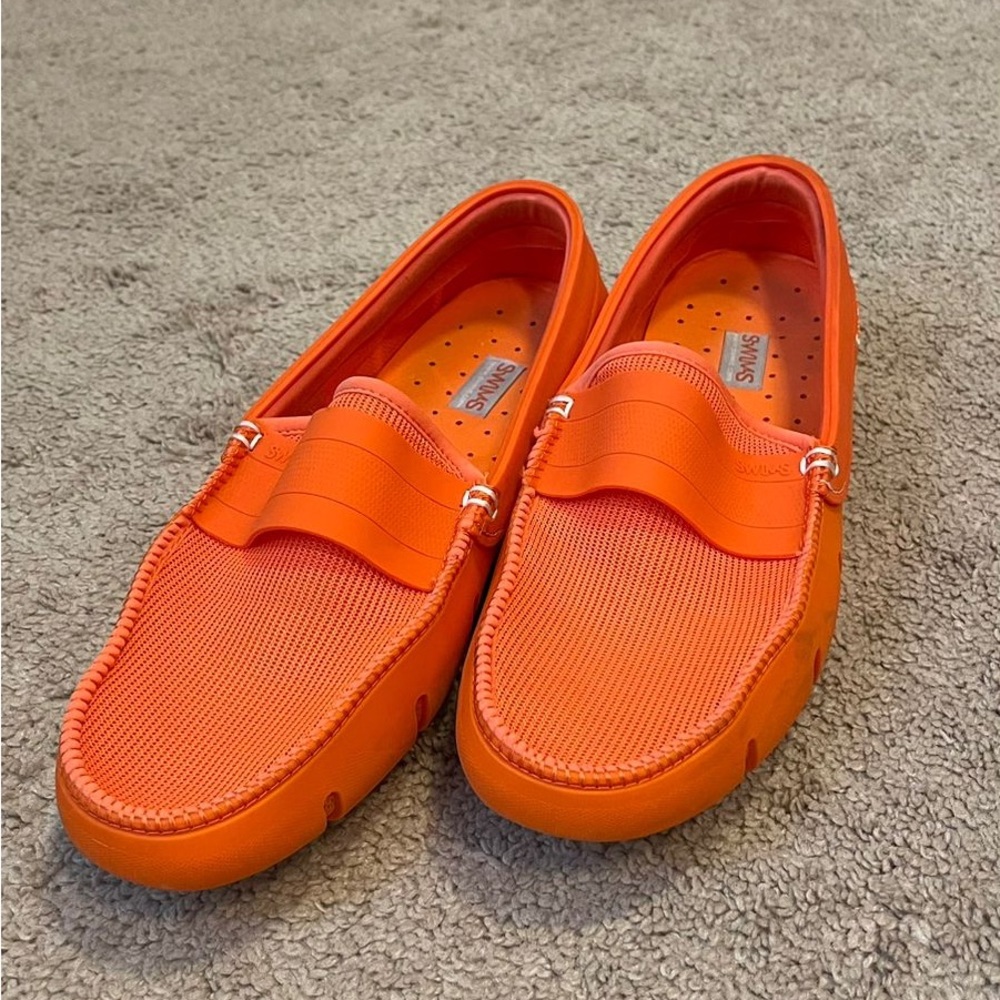 SWIMS orange loafers